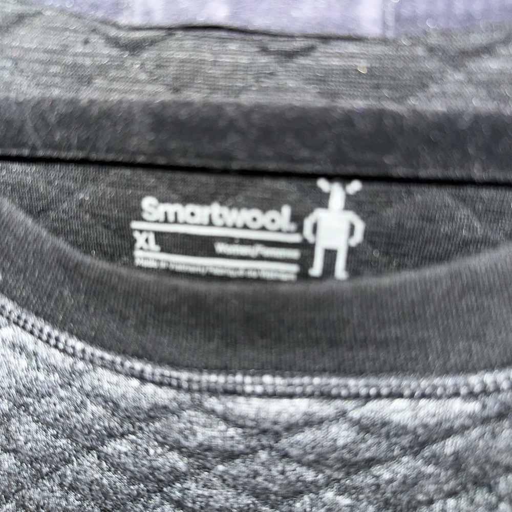 Smartwool Charcoal and Black Quilted Pullover